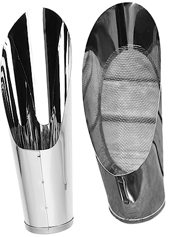 Yardenfun 2 Piezas Pala De Cubo De Acero Inoxidable Pala De Jardinería Tamiz Cilíndrico para Excavar Tierra Práctica para Limpieza De Jardín