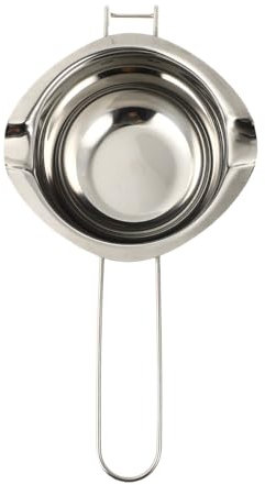 Angoily Wax Melting Bowls Melting Pot for DIY Soap Candle Making Safe Practical Portable Double Boiler with Long Handle for Crafting for Holidays Handmade