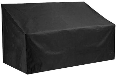 Gartenbank Abdeckung Für 2 Sitzer 134x66x89cm Bank Schutzhülle Mit Kordelzug Gartenmöbel Abdeckung Wasserdicht Anti UV Terrassensitze 210D Oxford-Gewebe Abdeckhauben Für Gartensofa Loungesessel