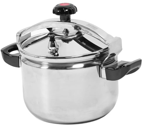 TOPINCN Olla a Presión de Acero Inoxidable, Manómetro para Olla a Presión con Rejilla, Compatible con Inducción, Envasadora a (26L)