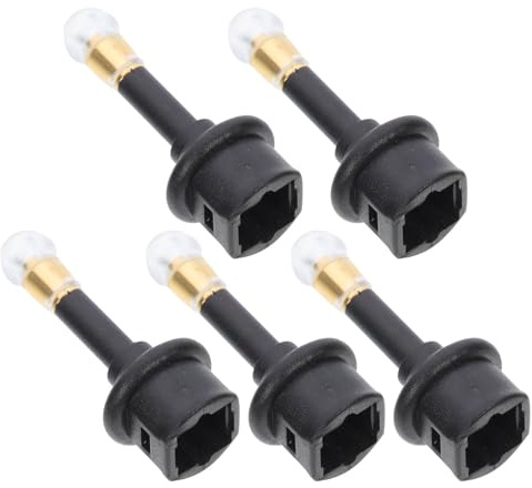 Warmhm Digitale Automatico Adattatore in Femmina Jack a Ottico Mm Audio e 3,5 5 Pezzi Maschio Riconoscimento Formato Materiale Pvc Leggero Portatile per Cuffie