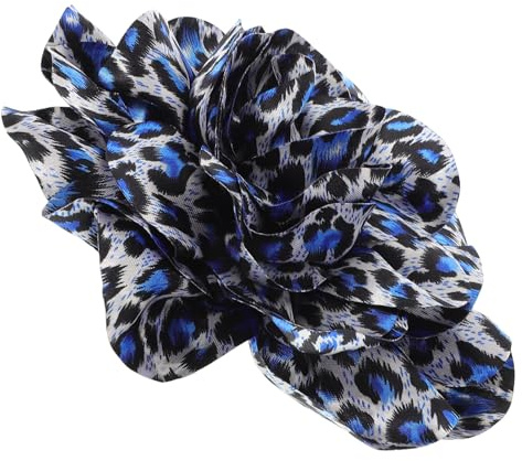 Toyvian Épingle Fleur en Tissu Satinée Style Léopard Unique Fait Main pour Cérémonie et Soirée, Accessoire Vestimentaire Élégant et Sécurisé pour Femmes