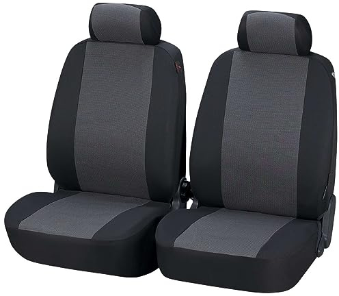 Walser Autositzbezug Pineto Vordersitzbezüge, Universal Autoschonbezüge schwarz-grau, Sitzbezüge Polyester 12437
