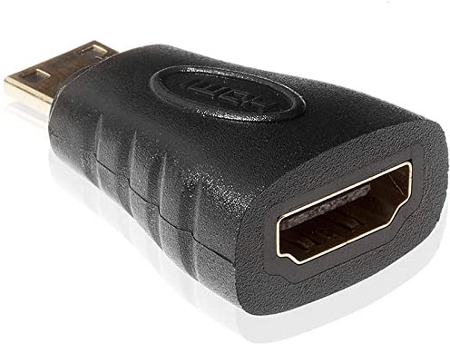 POPPSTAR HDMI Adapter (HDMI Buchse auf Mini HDMI Stecker), Full HD 1080p, 4k UHD 2160p, vergoldete Kontakte