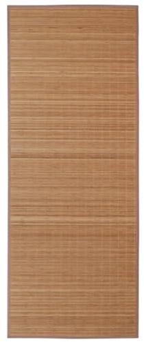 vidaXL Tapis en Bambou Brun à Latte Rectangulaire 120 x 180 cm