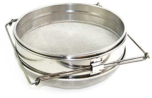 GOODLAND BEE SUPPLY Food Grade 304 Double Sieve Stainless Steel Bucket Top Honey Strainer, Filter for Honey processing/Extraction and Filter