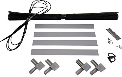 Fliegengitter- Fenster- Mücken- Insektenschutz- Alu- Weiss optimal für Rolläden (100cm x 120cm, +22mm Einhängewinkel)