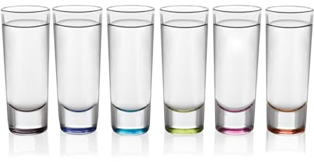 Libbey Troyano Multi-Color Shooter Glasses, Set of 6
