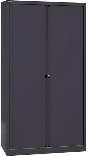 BISLEY | Euro-Rollladenschrank | Breite 1000 mm | 4 Fachböden | Schwarz