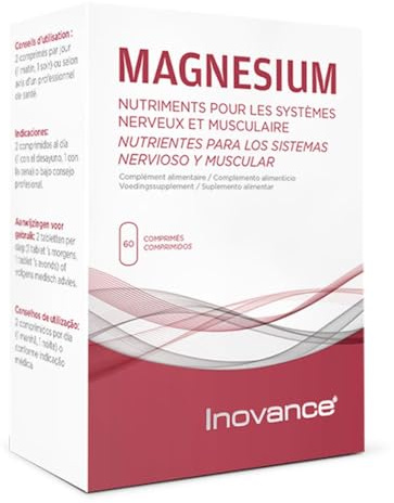 INOVANCE MAGNESIUM 60comp. – comprimés faciles à intégrer à la routine quotidienne, facile à intégrer dans la routine de la journée, boîte de 60 comprimés et est conçu pour offrir un grand confort d’u