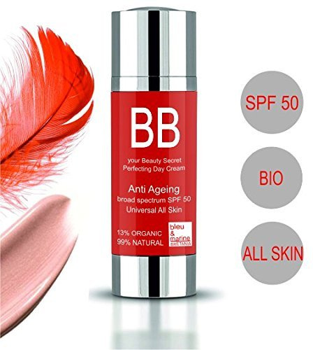 Crema BB Orgánica Anti Edad FPS 50 | Correctora con Pigmentos Naturales de Argán | Iluminadora y Hidratante | Para Todo Tipo de Piel | Combate Imperfecciones, 30 ml
