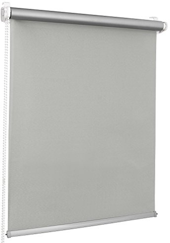 ROLLMAXXX Thermo Verdunkelungsrollo Klemmfix ohne Bohren (120 x 150 cm, Hellgrau)