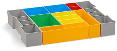 Sortimentskasten Kleinteile Kunststoff | Bosch Sortimo L-BOXX 102 Insetboxenset H3 | Erstklassige Sortierboxen für Kleinteile | Werkzeugkiste leer