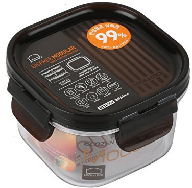 LocknLock Bisfree Food Storage Container, 260 ml, 100 x 100 x 64 mm, BPA-Free, Airtight Storage Box, Dishwasher, Microwave and Freezer Safe, Break and Scratch Resistant