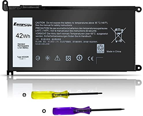 Easy Style 42Wh WDX0R Replacement Laptop Battery for Dell Inspiron 17 3000 5000 Series 5570 7579 5567 5379 5579 7573 7378 5378 3780 3790 5565 5765 5770 7368 & More WDXOR P69G 3CRH3