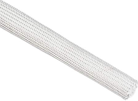 sourcing map 10m Kabelschlauch Weiß Gewebeschlauch 14mm Innendurchmesser Kabelschutzschlauch Selbstschließend 0.43mm Dicke Gewebter Kabelmantel für Kabelmanagement Kabelschutz Aussenbereich