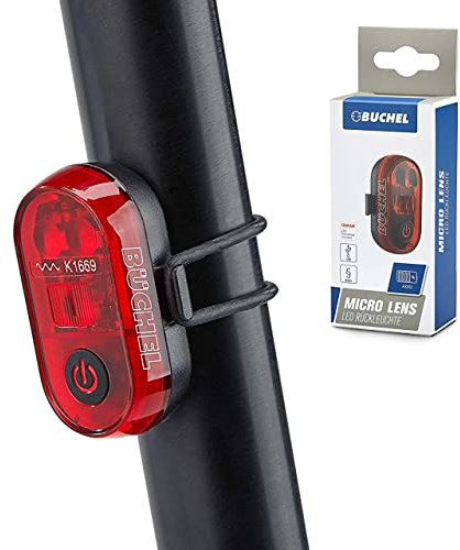 Büchel Fahrrad Rücklicht LED I Aufladbar I StVZO zugelassen I Rücklicht Fahrrad, Rücklicht Ebike, Fahrradlicht hinten, Fahrrad rücklicht led