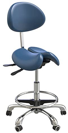 JMYSD Verstellbarer Sattelhocker Sattelsitz Stuhl Rückenlehne Im Geteilten Stil Mit Knöchel Ergonomischer Sitz Sattelhocker Für Zahnkliniken Im Home Office