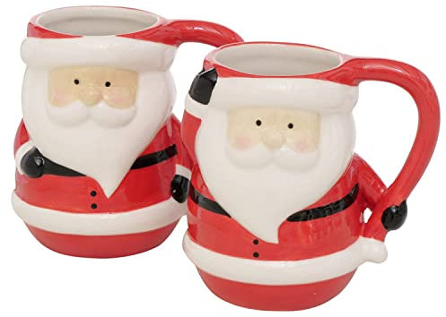 MamboCat Set di 2 tazze da caffè Nicko I 400 ml I 2 decorazioni di Babbo Natale I Santa Claus, Christmas, X-Mas Time, Natale, San Nicola, vin brulé, zabra, punsch, tazza, Pott I ceramica
