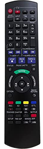 FYCJI Replacement Panasonic Remote Control N2QAYB000780 for Suitable for Smart TV Compatible with HDD Box RECORDER TV DVD RECORDER IR6 DMR-HW120EB DMR-PWT500EC DMR-PWT530EB