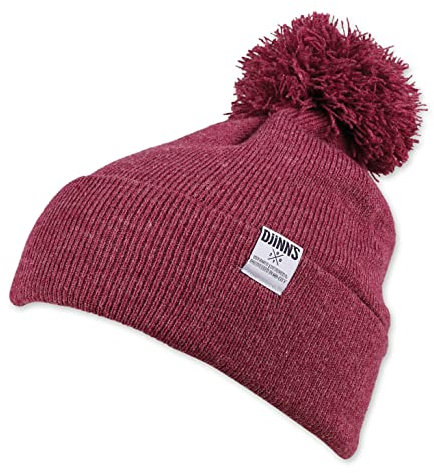 Djinns Removable Bubble Beanie (Wine) - Mütze Strickmütze Wintermütze Wollmütze Winter Unisex Neu