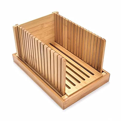 Cake Stand Foldable Bamboo Wood Bread Slicer Cutter Toast Loaf Cutting Guide Slicing Maker Fruit Tray