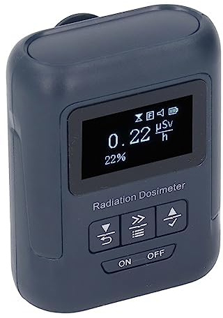 Geiger Counter Nuclear Radiation Detector, Dosimeter Gamma X Ray Tester, Portable Handheld Dose Alarm Easy Reading Multifunctional Radioactive Detector Meter 1500mAh