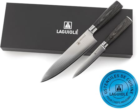LAGUIOLE - Set mit 2 Damarus-Messern GUSTAVE