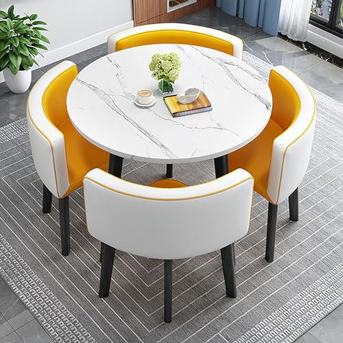 Konferenzraum-Couchtisch-Set, Besprechungstisch, Büro, Empfangsraum, Clubtisch und Stuhl-Set, Café, Balkon, Wohnzimmer, einfacher runder Esstisch, Couchtisch-Set for 4, 5-teiliges Esszimmer-Set ( Colo