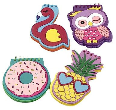 NUOBESTY 4stücke Teiliges Cartoon Spiralnotizbuch Tragbares Mini Notizheft Mit Blankoseiten Memo Checklistenblock Für Schüler Handliches Schreibblock Geschenk Mit Ananas- Flamingo- Eulen Do