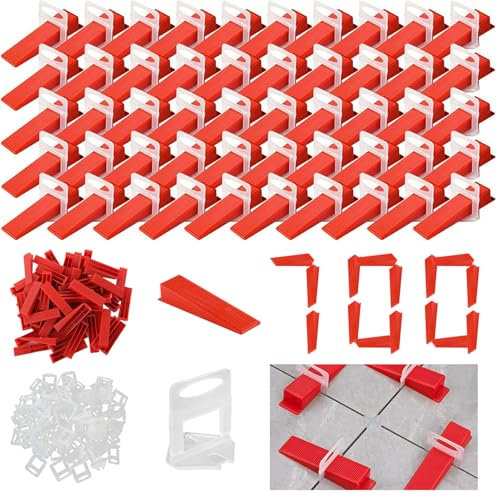 700 Pezzi Livellatori per Piastrelle Cunei per Piastrelle Distanziatori per Piastrelle Kit Sistema di Livellamento per Piastrelle per Piastrelle per Piastrelle Pavimenti