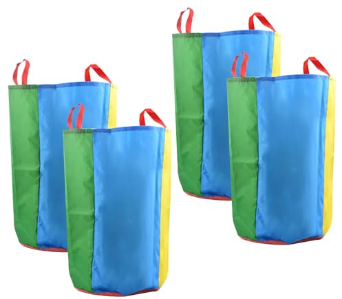 heavenlife 4 Piezas Bolsas para Carreras de Sacos, Sacos para Saltar para Adultos y Niños, Bolsas de Salto Engrosada de Doble Capa para Actividades Familiares Fiesta de Cumpleaños, 50x70cm