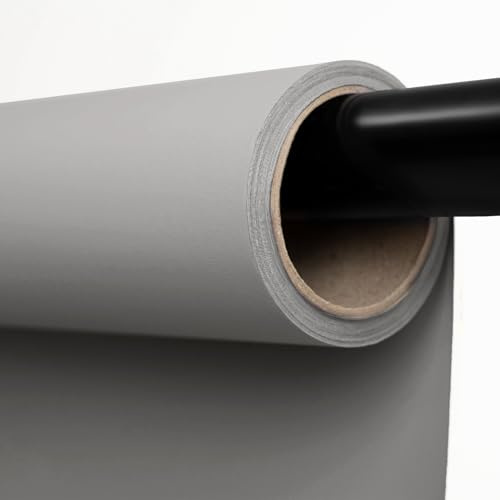 Kate Nahtlose Fotohintergrund-Papierrolle für Studio & Videoaufnahmen (1,35x5m Anthrazitgrau) – Professionelles Hintergrundpapier mit Matter Oberfläche, hoher Farbtreue und Tiefenwirkung
