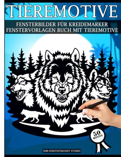 Tieremotive Fensterbilder für Kreidemarker: Fensterdeko-Schablonen mit schönen und großen Motiven - wiederverwendbare und abwechslungsreiche Window Color Tiere Vorlagen