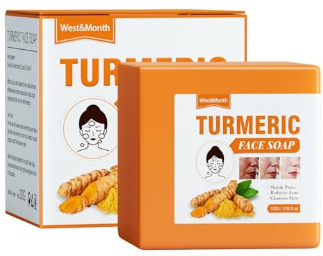 Jabón De Cúrcuma, Jabón De Cúrcuma Facial, Jabón De Cúrcuma Para La Cara Natural, Barras Jabón Removedor Manchas Oscuras Ácido Kójico, Ácido Kójico Para Hiperpigmentación, Acn-é, Manchas Oscuras