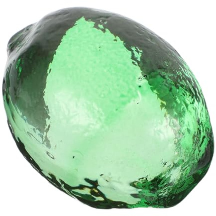 Alipis Glass Lemon Collectible Figurines Paperweight Glass Fruit Figurine Tabletop Centerpiece Lemon Kitchen Decor Meringue Decorations