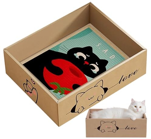Kratzmöbel für Katzen, für den Innenbereich, Wellpappe, für den Innenbereich, aus Wellpappe, rutschfest, für Tiere, Schutz von Möbeln und Haus im Freien