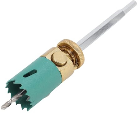 Aramox Cortador de Agujero Rápido de 7,5mm, Abridor de Agujero Hexagonal de Acero de Aleación para Tablero de Yeso de Madera Abridor de Núcleo Rápido con Biela (Sierra de agujero de 45 mm)