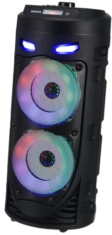 MUELODSIC Portable Wireless Outdoor Speaker with Heavy Base Loud Stereo Sound Colorful LED Lights Compact and Easy to Carry for Beach Party Travel and Home Use