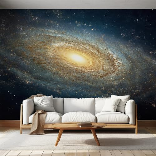 Genérico Decoracion Papel Pintado Galaxia, Fotomurales Espacio Exterior Universo Papel Pared Tejido No Tejido Murales de Pared 300x210 Salon Dormitorio Decorativa W&12