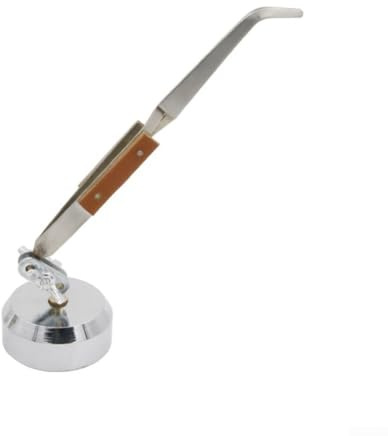 Pince à épiler rotative à 360 degrés avec clip autobloquant et base pour la fabrication de bijoux de précision et les tâches de soudure (pliée)