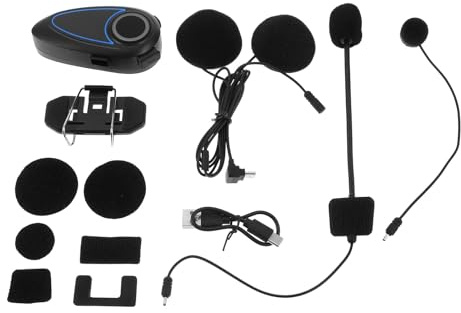 DOITOOL Casque Audio Moto Écouteurs sans Fil avec Microphone et Haut-parleurs intégrés pour Casque.