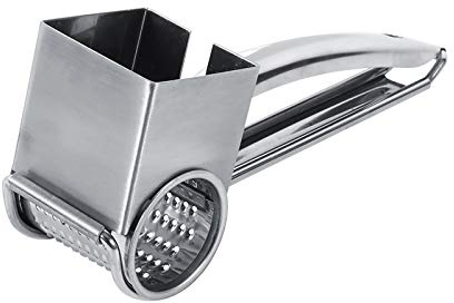 Dioche Vegetabilisk Bästa Ost Multi-Purpose Kitchen Craft Roterande Ostriv i Rostfritt Stål - Enkel Skiva, Riv och Riv Mat - Snyggt Verktyg för Hem och Professionell Användning