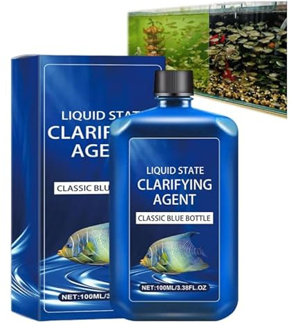 Clarificador de Agua de acción rápida para acuarios, Potente purificador de Agua Dulce para acuarios, aclara el Agua turbia del Acuario, Agente clarificador líquido para peceras (1)