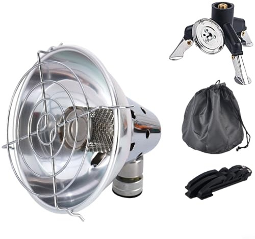 Sileduove Portable Outdoor Gas Heater for Camping Hiking Fishing, Compact for MINI Stove with Fast Heating and Overheat Protection, Iron Stainless Steel Construction, 15x15x14cm 285g Lightweight(2