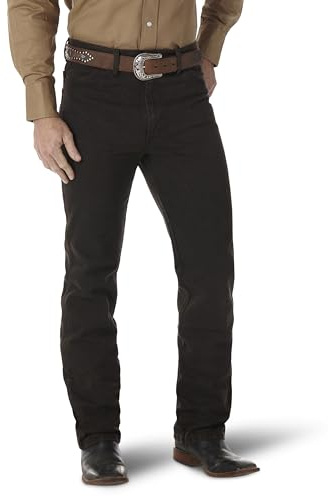 Wrangler Jeans Ajustados de Corte Vaquero para Hombre, Negro Chocolate, 29W x 32L