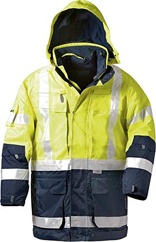 Elysee Herren 4-in-1 Warnschutzparka Gelb - Marine S
