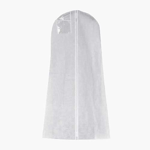 Atmungsaktiver Kleidersack Schutzhülle für Brautkleider Abendkleider Anzüge Mäntel Anti-Staub Hochzeitskleid Kleidersack Weiß 160/170 / 180 cm