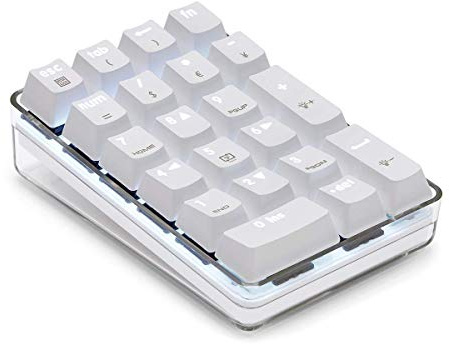 Magicforce Teclado numérico mecánico con interruptor marrón, teclado para juegos, 21 teclas, mini teclado numérico, teclado numérico con cable para iMac, laptop, PC, MacBook y Notebook