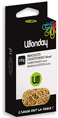 WONDAY Lot de 10 Boites 100g Bracelets Caoutchouc Elastique Naturel 90 x 6 mm